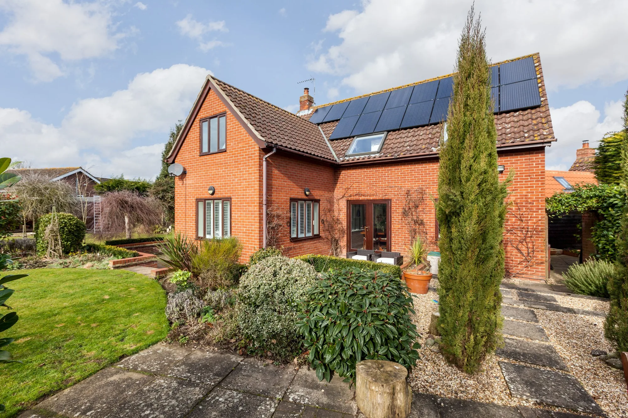 Home with solar PV installation